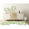 Wild Daisies Square Wall Decal Wooden Desk