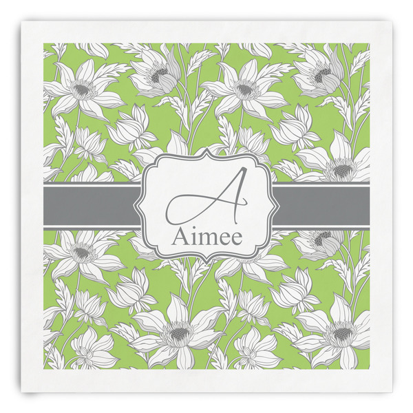 Custom Wild Daisies Paper Dinner Napkins (Personalized)