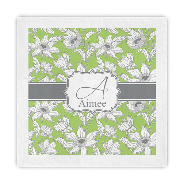 Custom Wild Daisies Decorative Paper Napkins (Personalized)