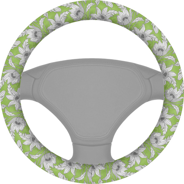 Custom Wild Daisies Steering Wheel Cover
