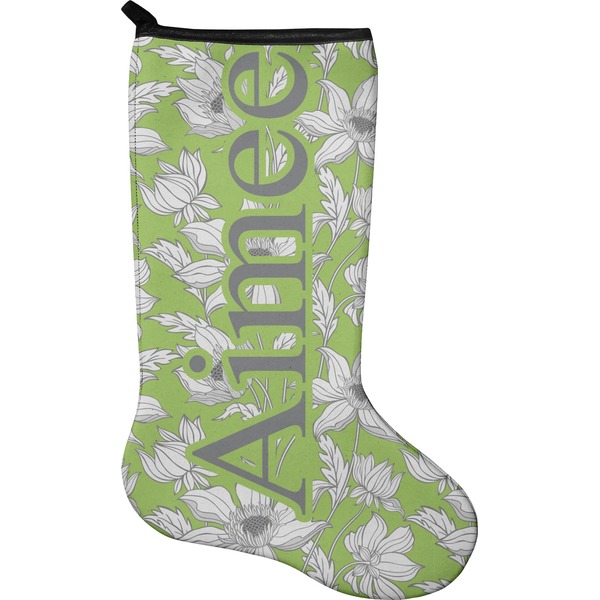 Custom Wild Daisies Holiday Stocking - Neoprene (Personalized)