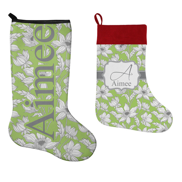 Wild Daisies Stockings - Side by Side compare