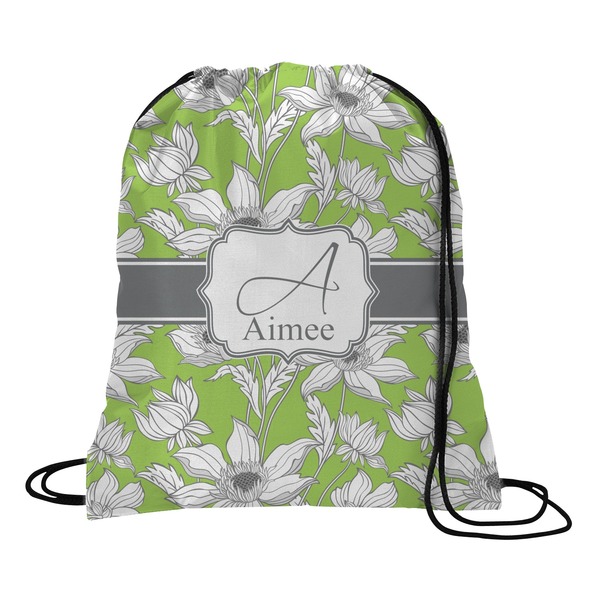 Custom Wild Daisies Drawstring Backpack - Small (Personalized)