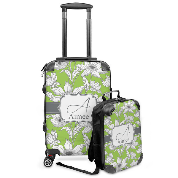 Custom Wild Daisies Kids 2-Piece Luggage Set - Suitcase & Backpack (Personalized)