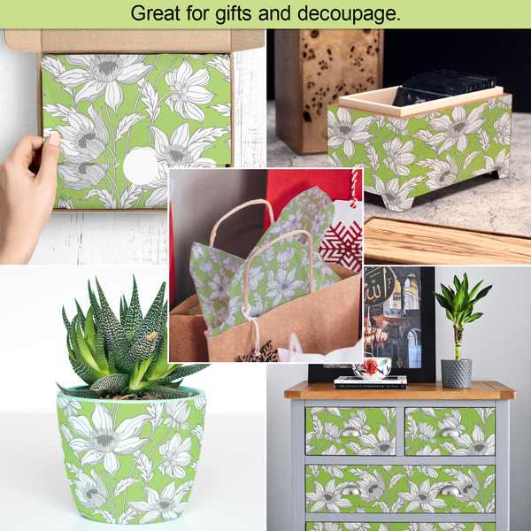 Wild Daisies Tissue Paper - In Use Collage