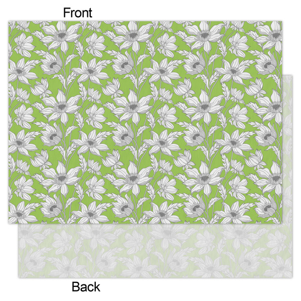 Wild Daisies Tissue Paper - Lightweight - Large - Front & Back