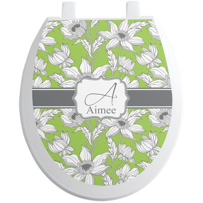 Wild Daisies Toilet Seat Decal - Round (Personalized)