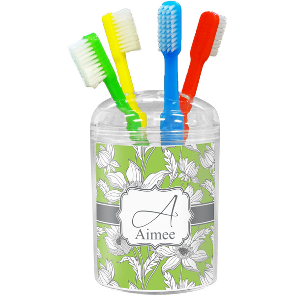 Custom Wild Daisies Toothbrush Holder (Personalized)