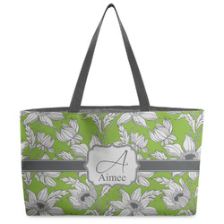 Wild Daisies Beach Totes Bag - w/ Black Handles (Personalized)