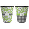 Wild Daisies Trash Can Black - Front and Back - Apvl
