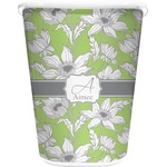 Wild Daisies Waste Basket - Double Sided (White) (Personalized)