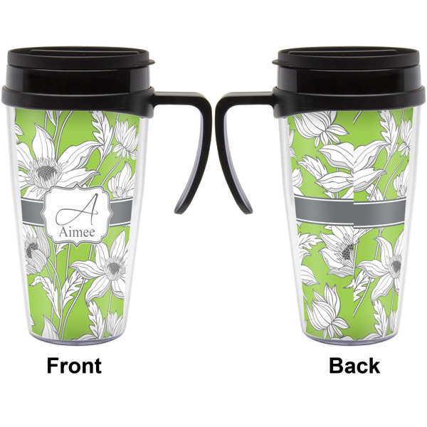 Wild Daisies Travel Mug with Black Handle - Approval