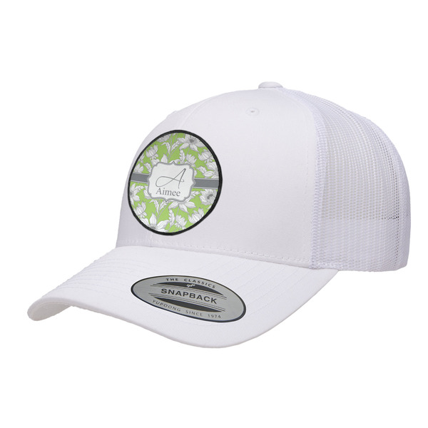 Custom Wild Daisies Trucker Hat - White (Personalized)