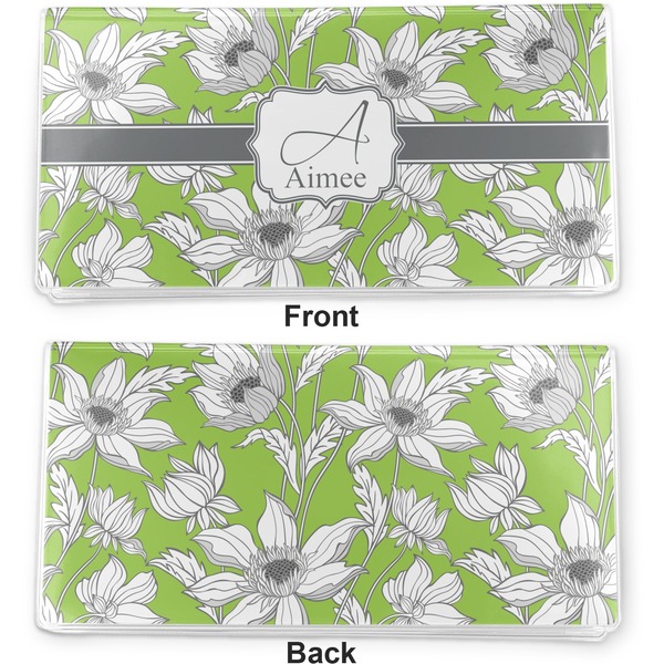 Wild Daisies Vinyl Check Book Cover - Front and Back