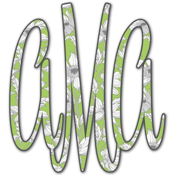 Custom Wild Daisies Monogram Decal - Custom Sizes (Personalized)