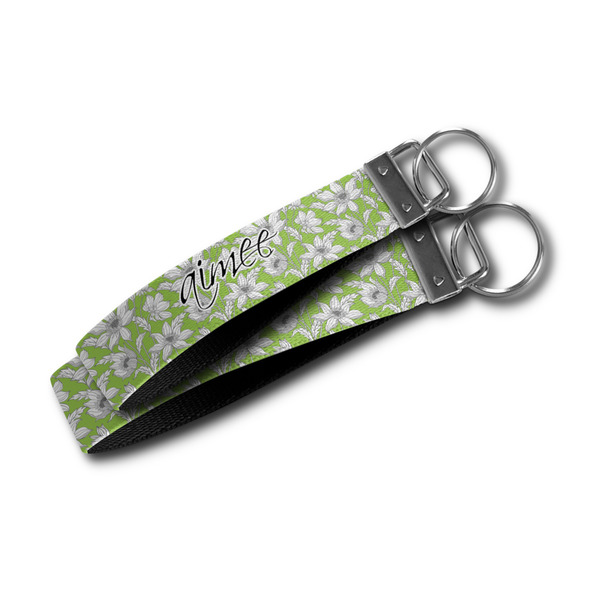 Wild Daisies Webbing Keychain FOBs - Size Comparison