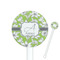 Wild Daisies 5.5" Round Plastic Stir Sticks - White - Single Sided (Personalized)