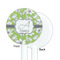 Wild Daisies White Plastic 5.5" Stir Stick - Single Sided - Round - Front & Back