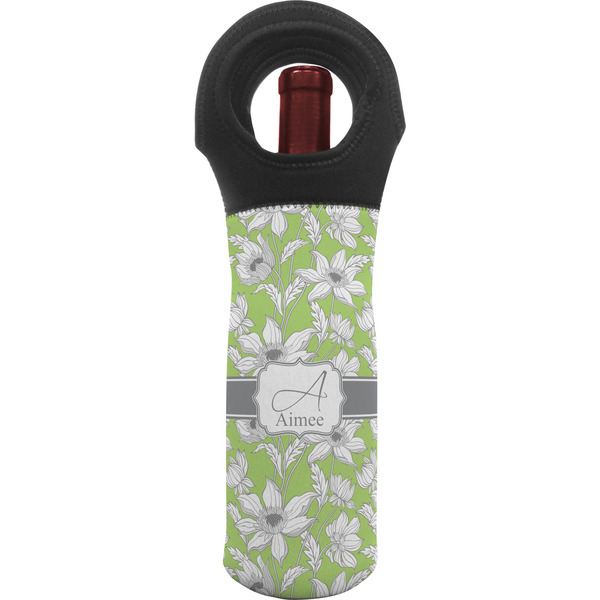 Custom Wild Daisies Wine Tote Bag (Personalized)