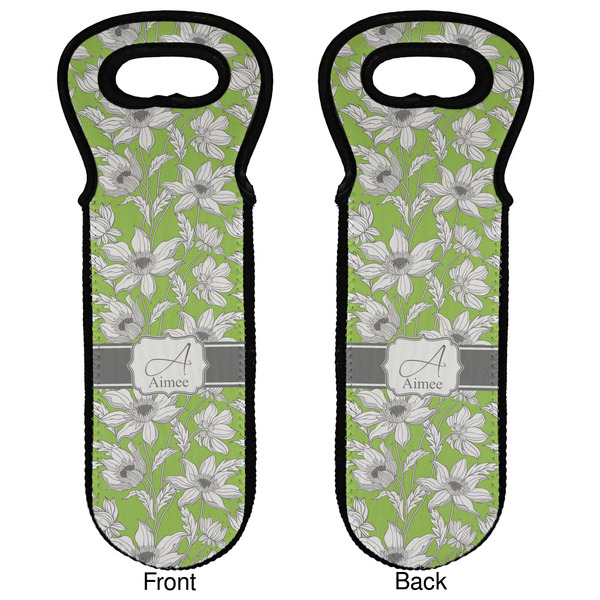 Wild Daisies Wine Tote Front & Back
