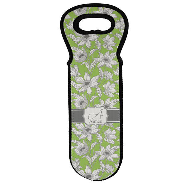 Custom Wild Daisies Wine Tote Bag (Personalized)