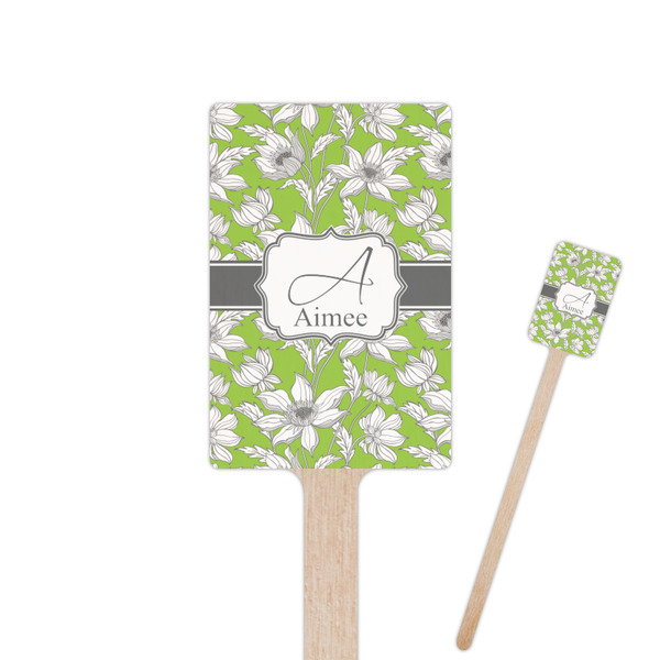 Custom Wild Daisies Rectangle Wooden Stir Sticks (Personalized)