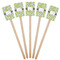 Wild Daisies Wooden 6.25" Stir Stick - Rectangular - Fan View