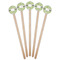 Wild Daisies Wooden 6" Stir Stick - Round - Fan View