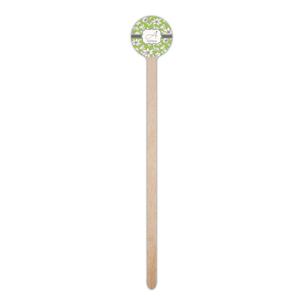 Wild Daisies Wooden 6" Stir Stick - Round - Single Stick