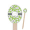 Wild Daisies Wooden Food Pick - Oval - Closeup
