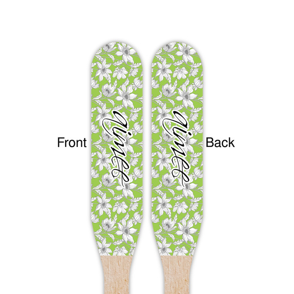 Wild Daisies Wooden Food Pick - Paddle - Double Sided - Front & Back