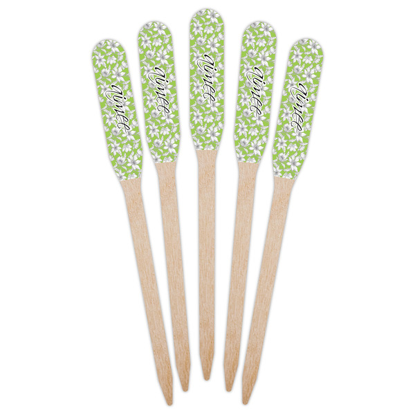 Wild Daisies Wooden Food Pick - Paddle - Fan View