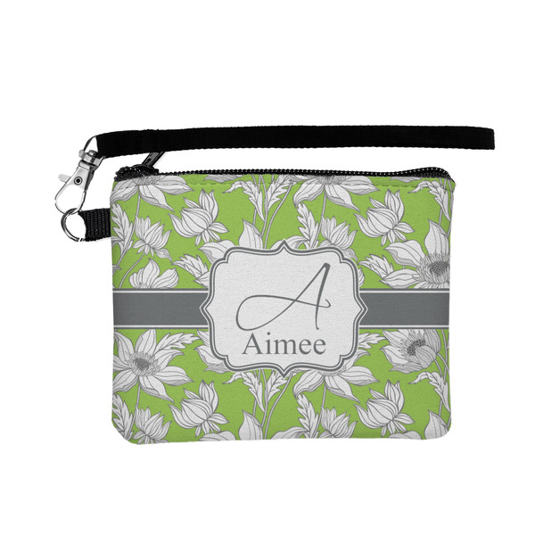 Custom Wild Daisies Wristlet ID Case w/ Name and Initial