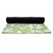Wild Daisies Yoga Mat Rolled up Black Rubber Backing