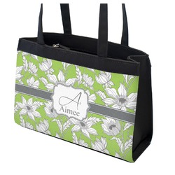 Wild Daisies Zippered Everyday Tote w/ Name and Initial