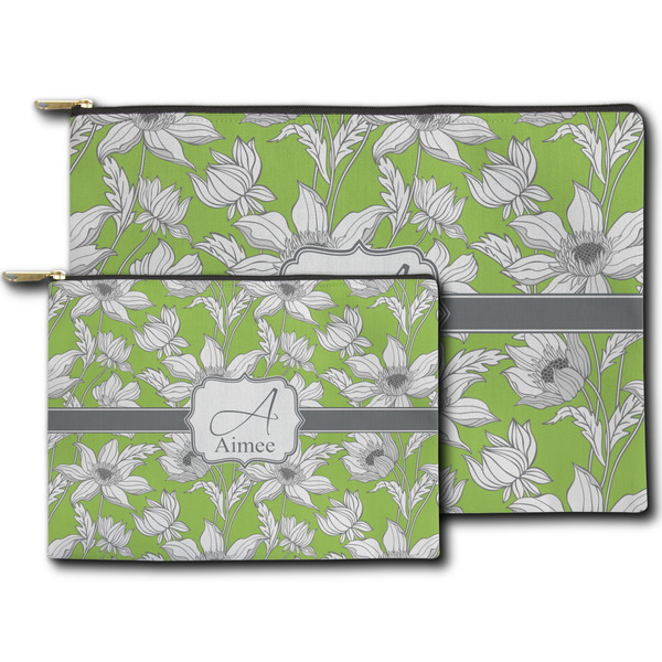 Wild Daisies Zippered Pouches - Size Comparison