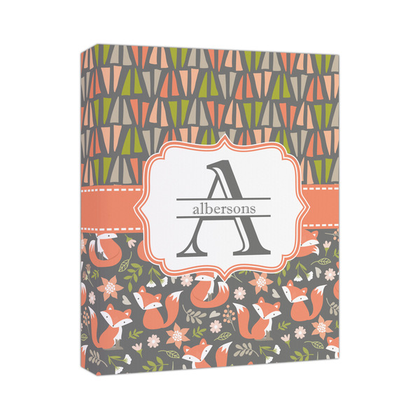 Custom Fox Trail Floral Canvas Print - 11x14 (Personalized)