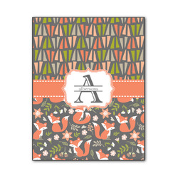 Fox Trail Floral Wood Print - 11x14 (Personalized)