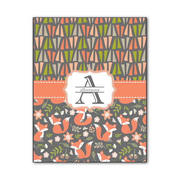 Custom Fox Trail Floral Wood Print - 11x14 (Personalized)