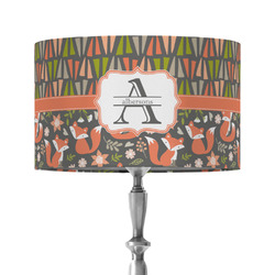 Fox Trail Floral 12" Drum Lamp Shade - Fabric (Personalized)