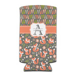 Fox Trail Floral Can Cooler (tall 12 oz) (Personalized)