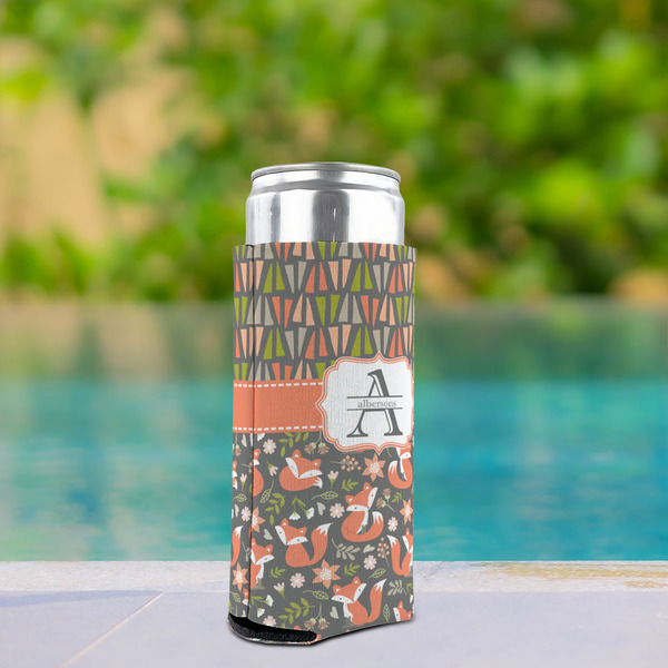 Fox Trail Floral Can Cooler - Tall 12oz - In Context