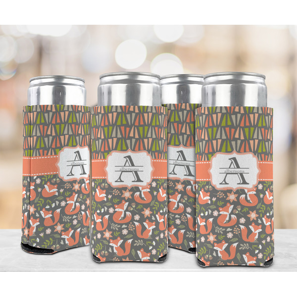 Fox Trail Floral 12oz Tall Can Sleeve - Set of 4 - LIFESTYLE