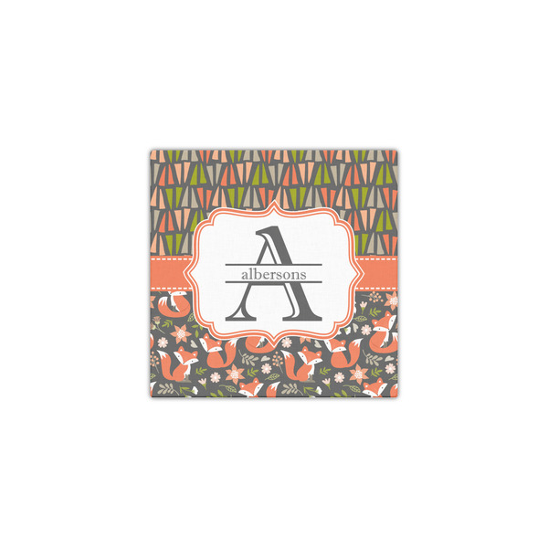 Fox Trail Floral 12x12 - Canvas Print - Front View