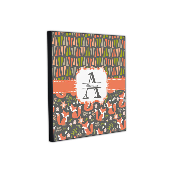 Fox Trail Floral 12x12 Wood Print - Angle View