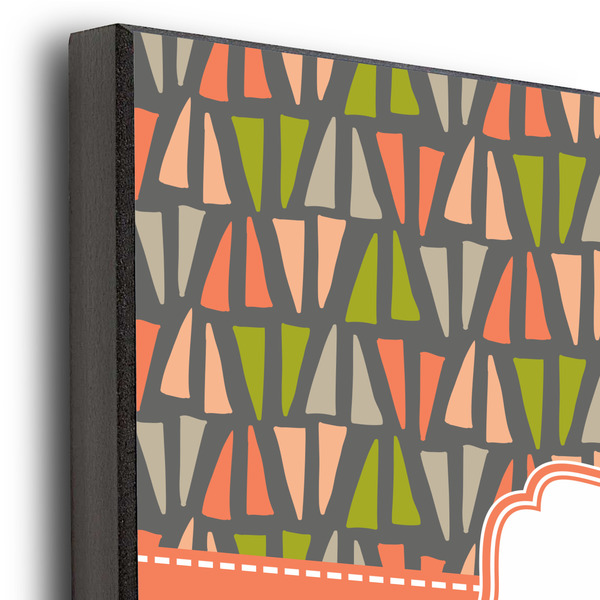 Fox Trail Floral 12x12 Wood Print - Closeup