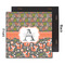 Fox Trail Floral 12x12 Wood Print - Front & Back View
