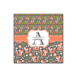 Fox Trail Floral Wood Print - 12x12 (Personalized)