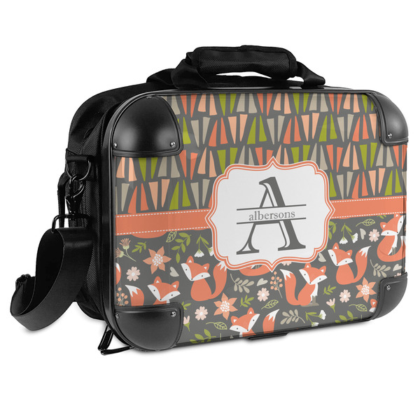 Custom Fox Trail Floral Hard Shell Briefcase (Personalized)