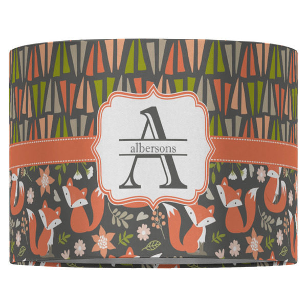 Fox Trail Floral 16" Drum Lampshade - FRONT (Fabric)